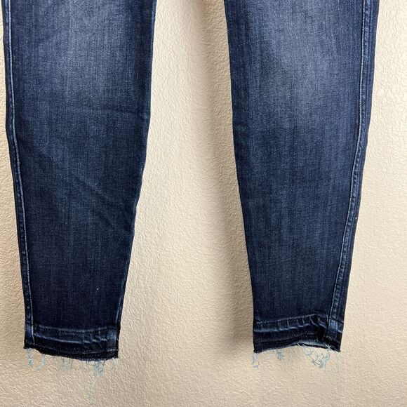 Ayr‎ Jeans Women 28 The Riser Dark Wash High Rise Skinny Jeans Raw Hem - Picture 5 of 14